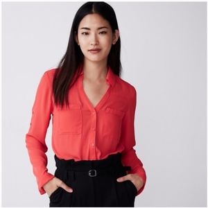 Express Coral Orange Pink Portofino Shirt
